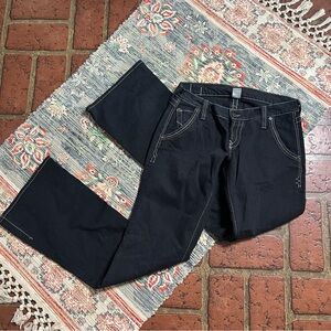 Lucky Brand low rise flare black denim jeans